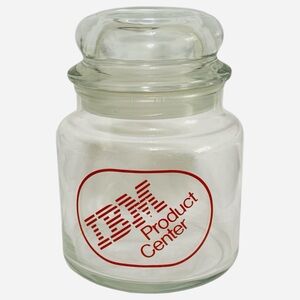 Vintage 1980’s IBM Computer Product Center Candy Jar Lid Advertising Memorabilia